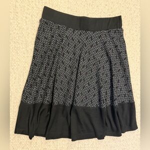 Ibex Merino Wool Black and Gray Circle Skirt
